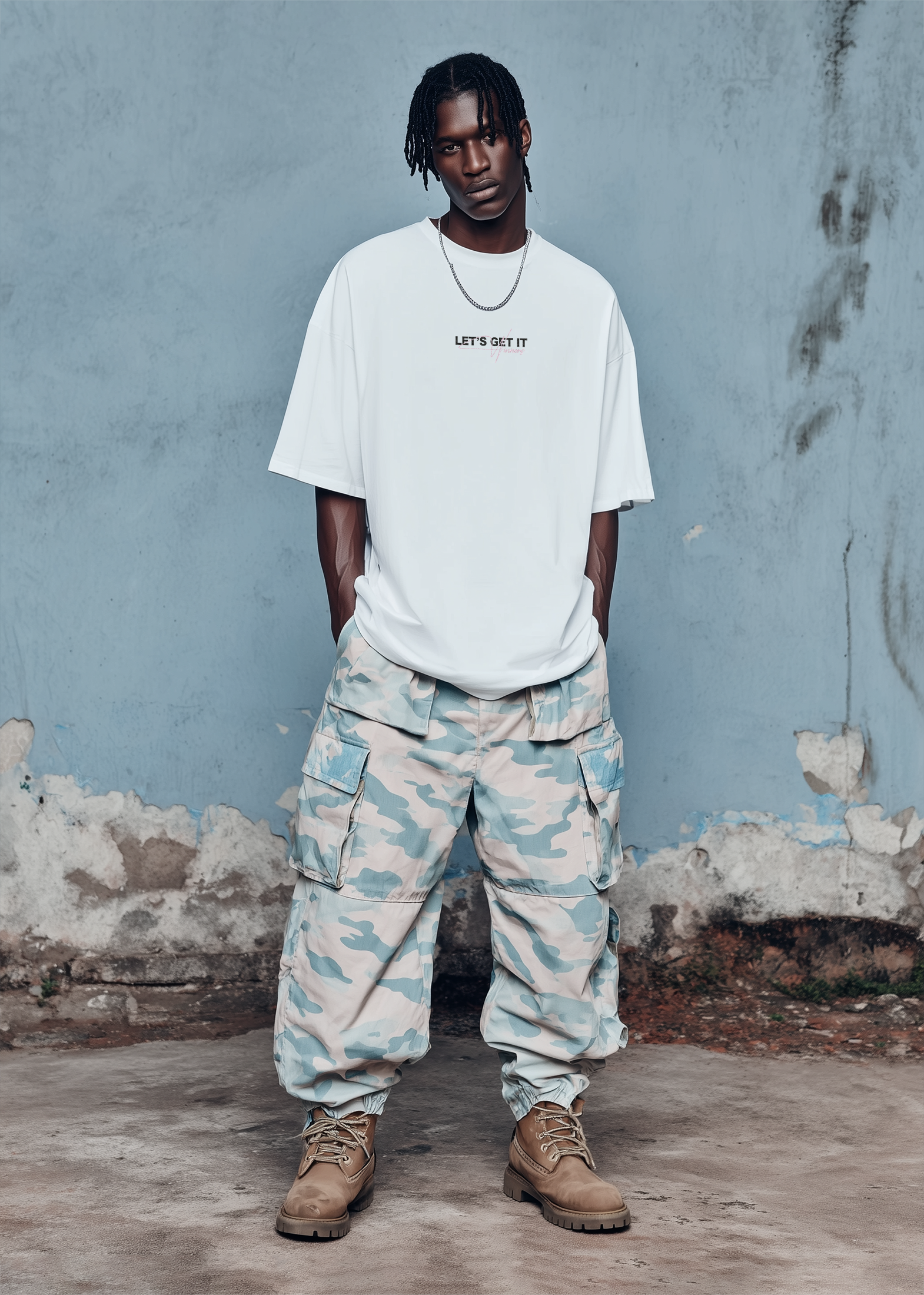 WBG X MADE // ROSE CAMOUFLAGE APE WHITE TEE