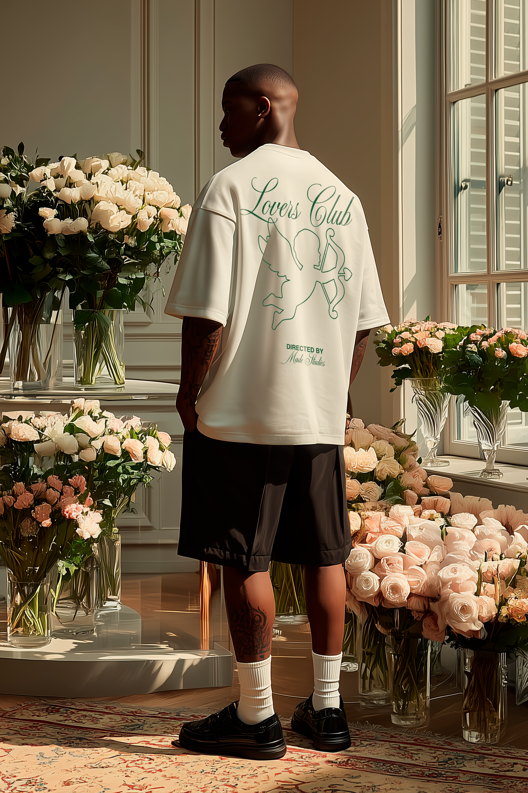 CUPID - OFF-WHITE AND GREEN TEE