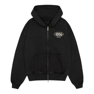 WBG X MADE // CERTIFIED DIAMOND ZIP BLACK HOODIE