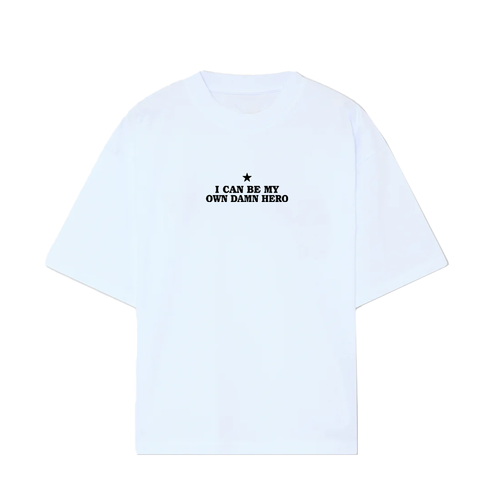 NENNY x MADE | I CAN ME MY OWN HERO T-SHIRT BRANCA