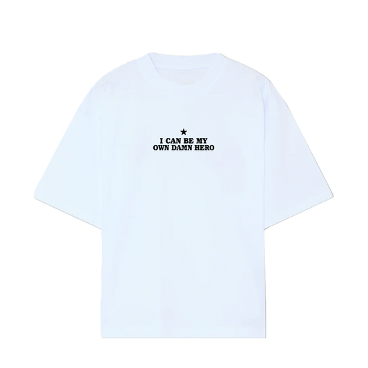NENNY x MADE | I CAN ME MY OWN HERO T-SHIRT BRANCA