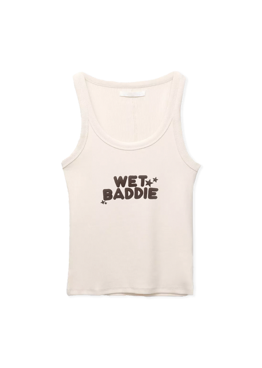 WBG X MADE® WET BADDIE BEIGE BABY TEE