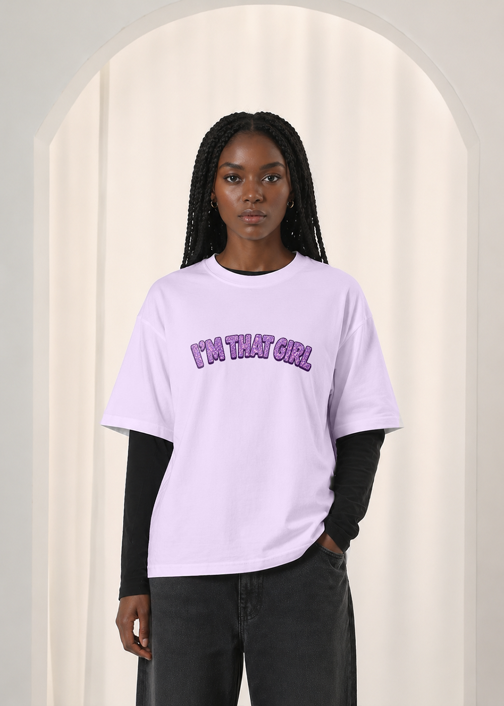NENNY x MADE | I'M THAT GIRL T-SHIRT LILÁS