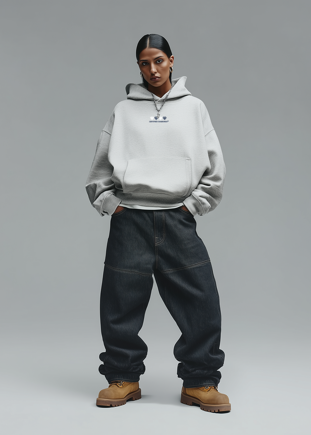 WBG X MADE // CERTIFIED DIAMOND GREY HOODIE