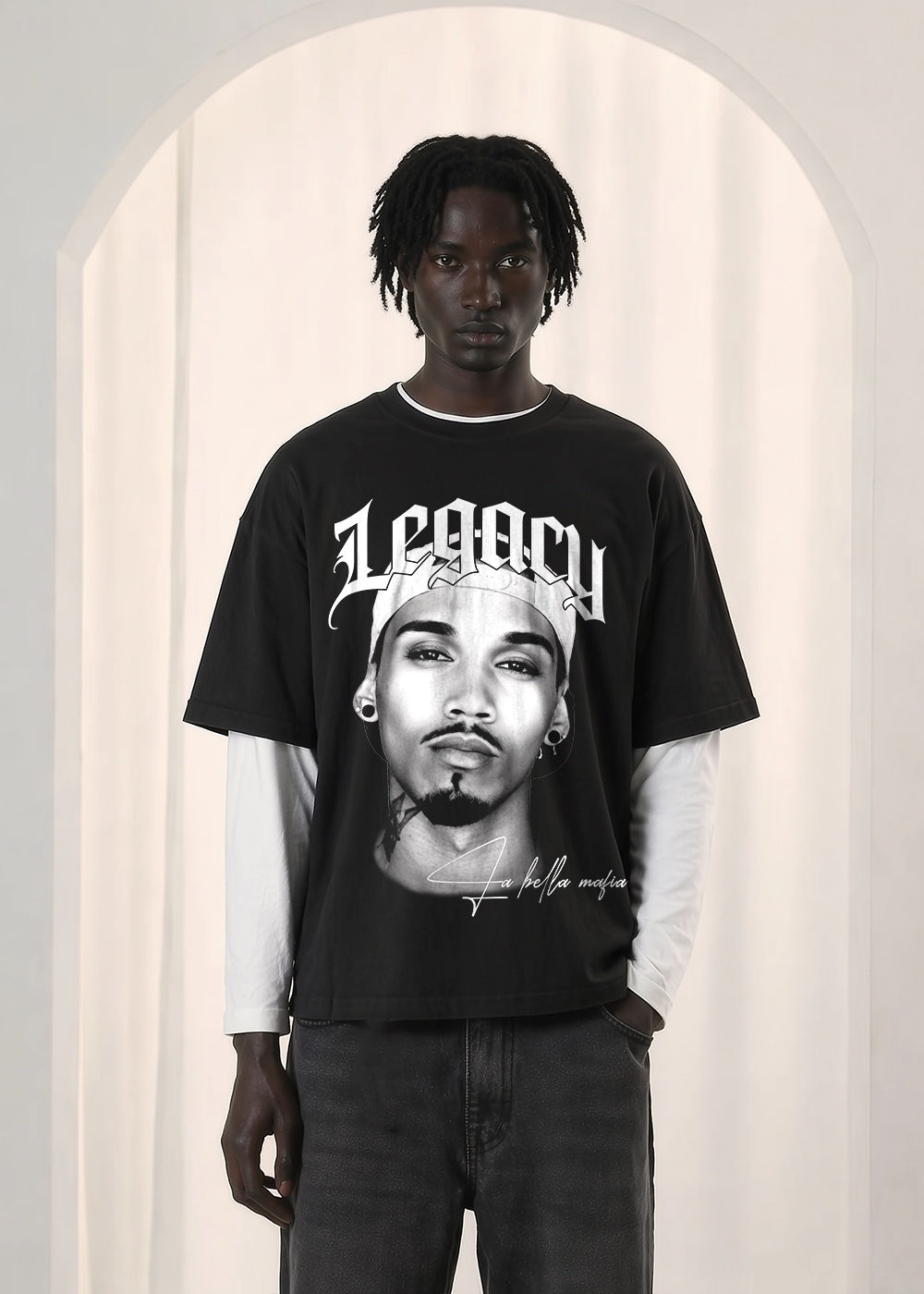 WBG x MADE | ROSSI LEGACY BLACK TEE