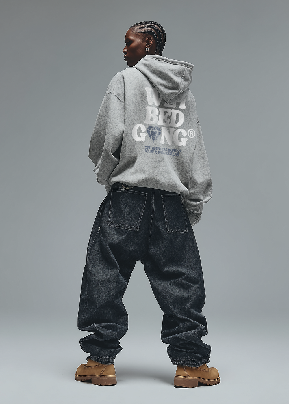 WBG X MADE // CERTIFIED DIAMOND GREY HOODIE