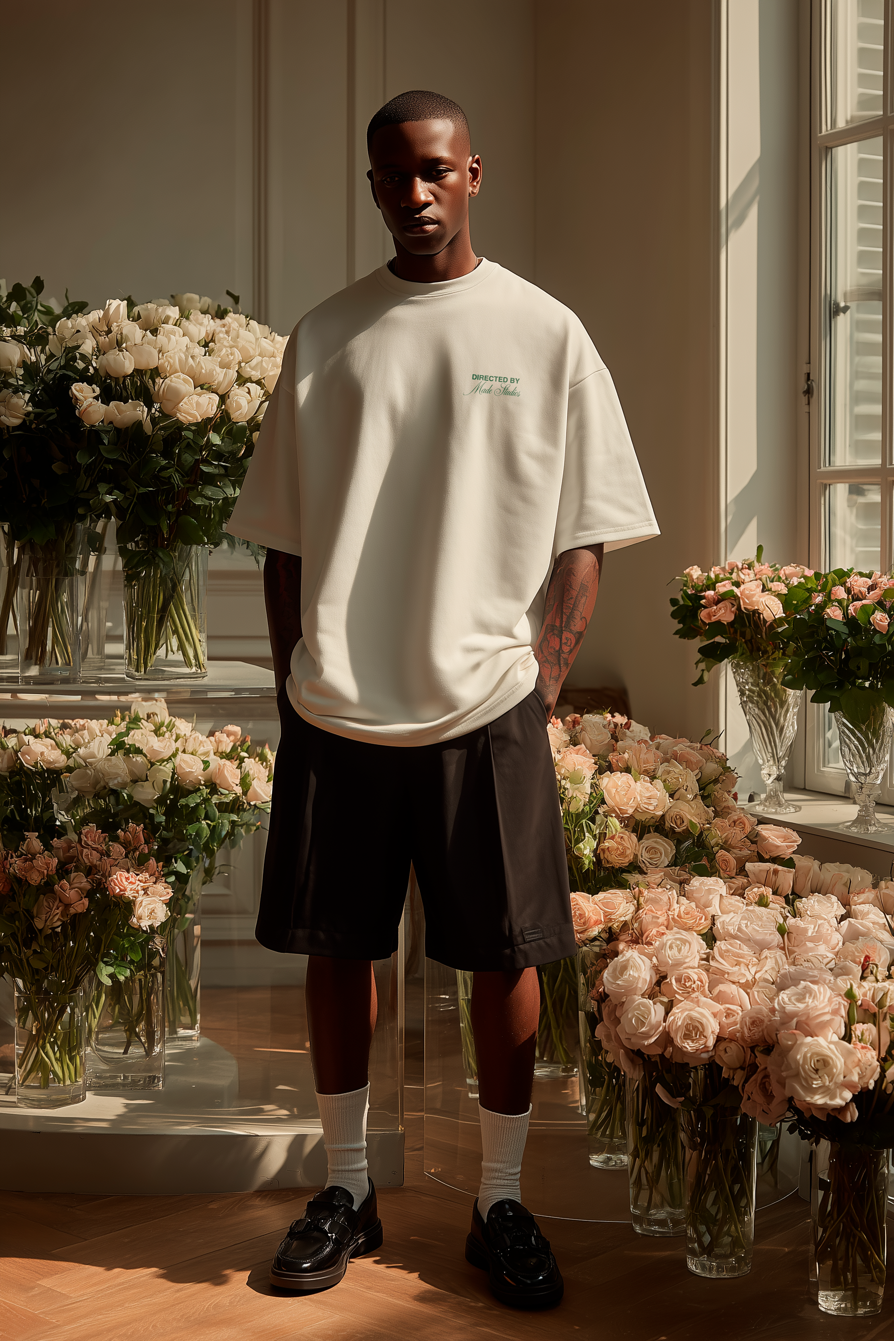 CUPID - OFF-WHITE AND GREEN TEE