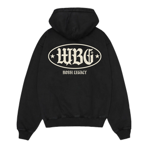 WBG X MADE // CERTIFIED DIAMOND ZIP BLACK HOODIE