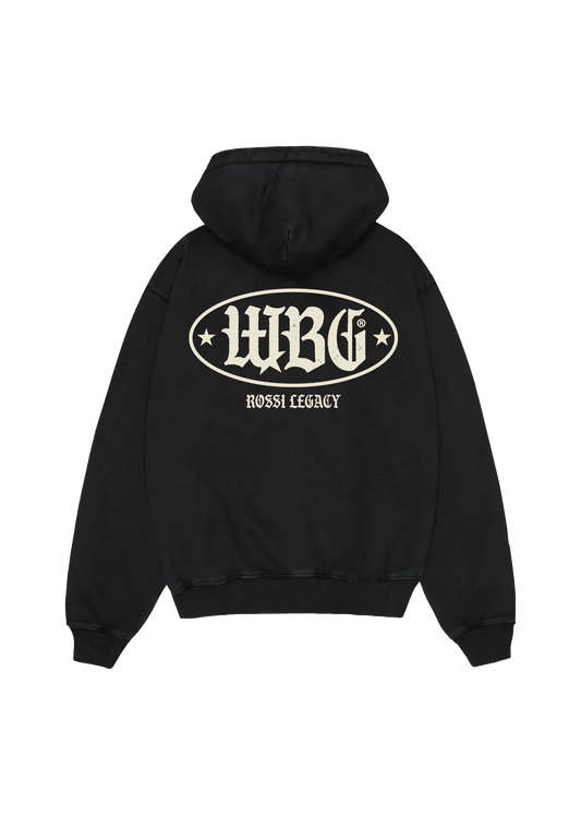 WBG X MADE // CERTIFIED DIAMOND ZIP BLACK HOODIE