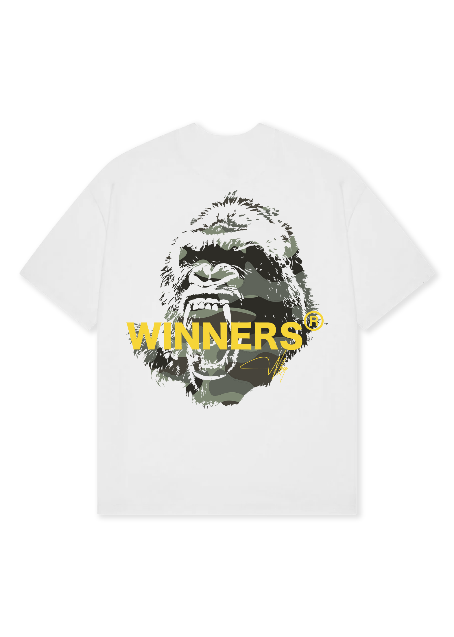 WBG X MADE // GREEN CAMOUFLAGE APE WHITE TEE